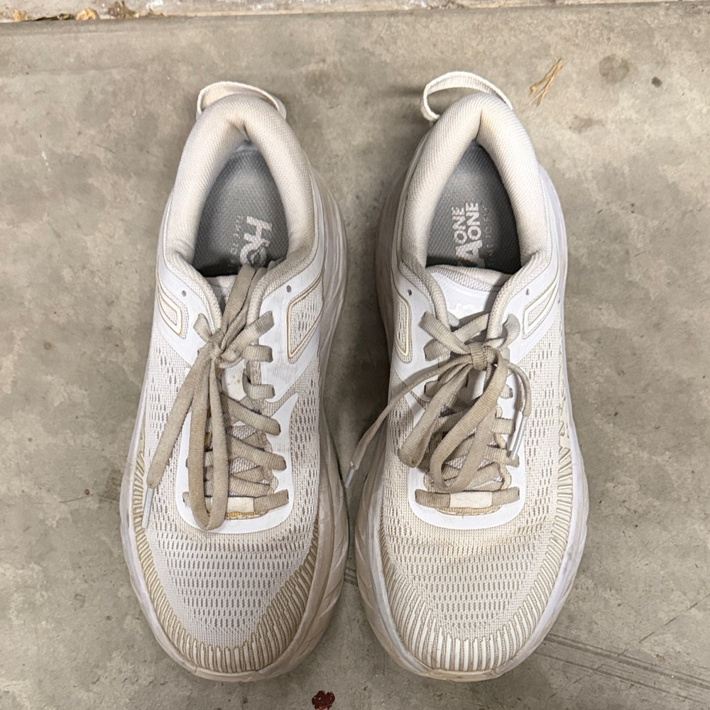 Hoka One One White Running Shoes